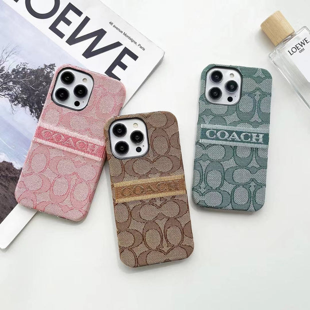 Looopix Coach Signature iPhone Case – Available for iPhone 11 to iPhone 16