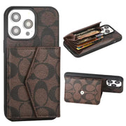 Looopix Coach Signature iPhone Case with Card Holder – Available for iPhone 11 to iPhone 16