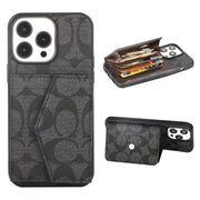 Looopix Coach Signature iPhone Case with Card Holder – Available for iPhone 11 to iPhone 16