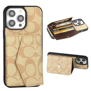 Looopix Coach Signature iPhone Case with Card Holder – Available for iPhone 11 to iPhone 16