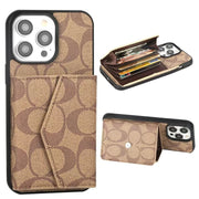 Looopix Coach Signature iPhone Case with Card Holder – Available for iPhone 11 to iPhone 16