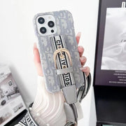 Looopix Dior Designer Strap iPhone Cases with Adjustable Lanyard