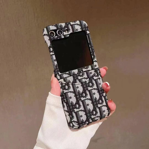 Looopix Dior-Inspired Samsung Z Flip Case – Available for Z Flip 3, 4, 5, and 6