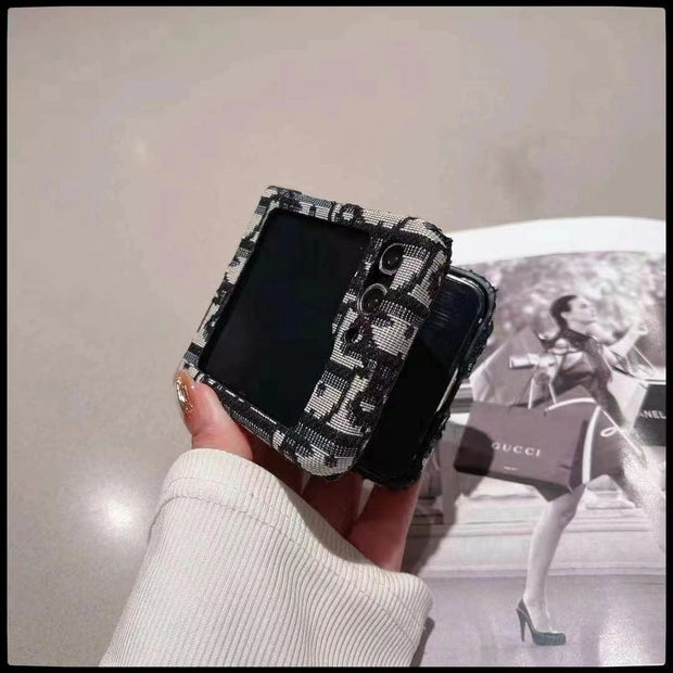 Looopix Dior-Inspired Samsung Z Flip Case – Available for Z Flip 3, 4, 5, and 6