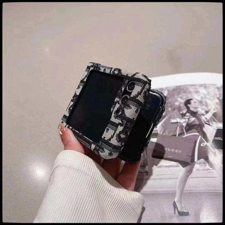Looopix Dior-Inspired Samsung Z Flip Case – Available for Z Flip 3, 4, 5, and 6