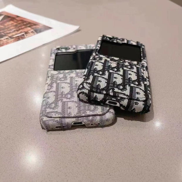 Looopix Dior-Inspired Samsung Z Flip Case – Available for Z Flip 3, 4, 5, and 6