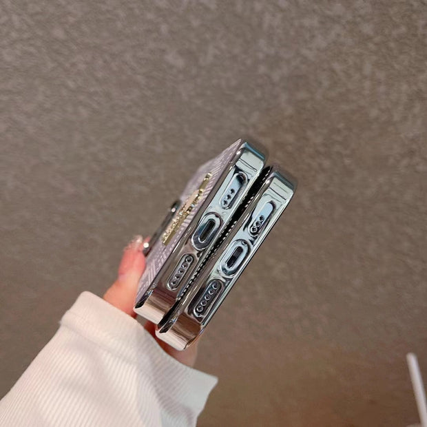 Looopix Dior iPhone Cases with Iconic Pattern and Pearl Accent