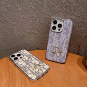 Looopix Dior iPhone Cases with Iconic Pattern and Pearl Accent