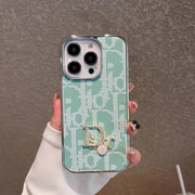 Looopix Dior iPhone Cases with Iconic Pattern and Pearl Accent