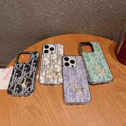 Looopix Dior iPhone Cases with Iconic Pattern and Pearl Accent