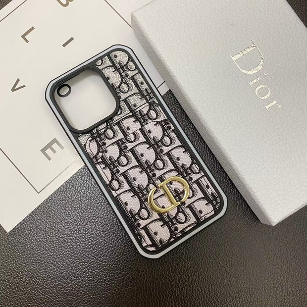 Looopix Dior Monogram iPhone Cases with Card Holder - Dual Design Collection