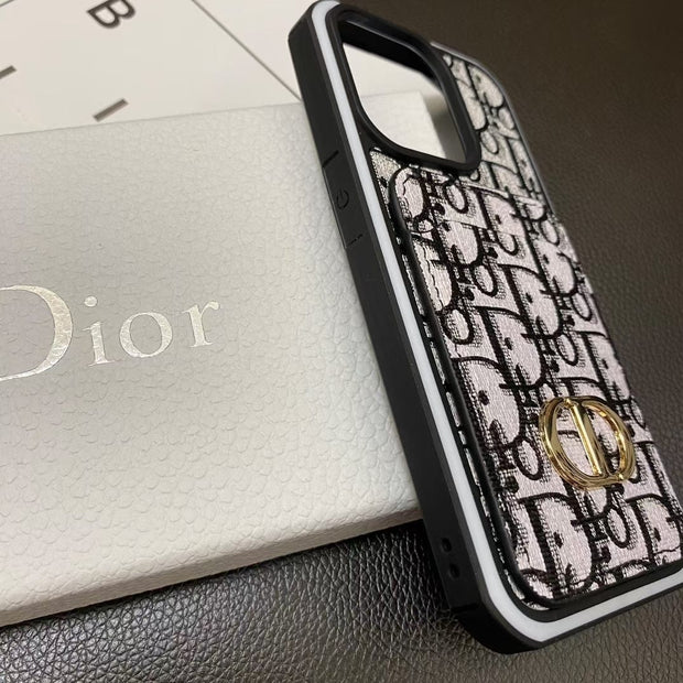 Looopix Dior Monogram iPhone Cases with Card Holder - Dual Design Collection