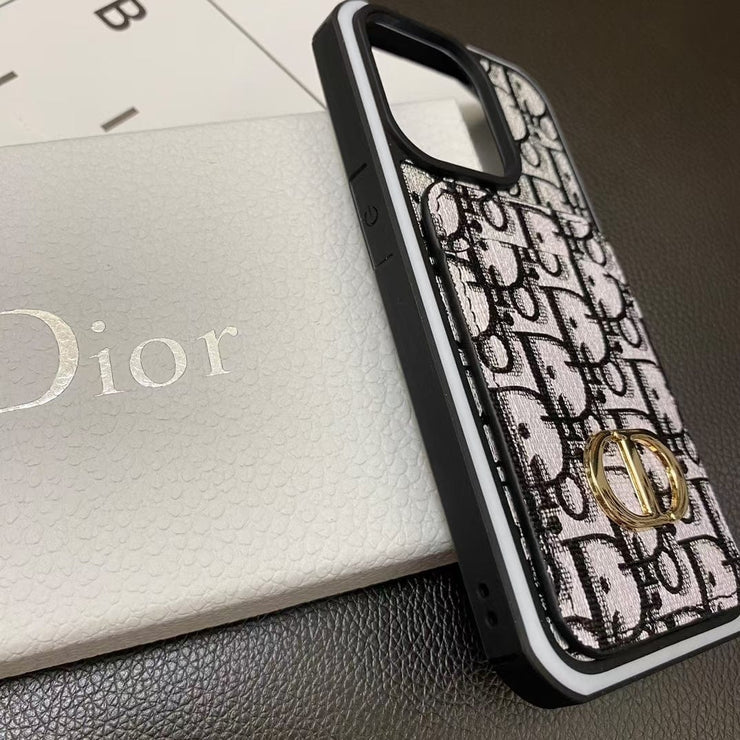 Looopix Dior Monogram iPhone Cases with Card Holder - Dual Design Collection