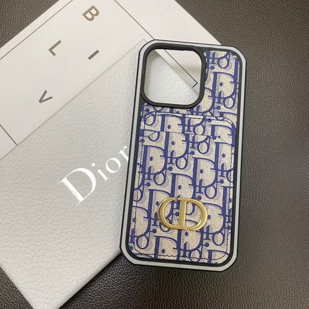 Looopix Dior Monogram iPhone Cases with Card Holder - Dual Design Collection