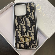Looopix Dior Monogram iPhone Cases with Gold "CD" Logo and Card Holder - Signature Series