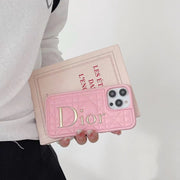 Looopix Dior Quilted Leather iPhone Cases with Embossed Logo