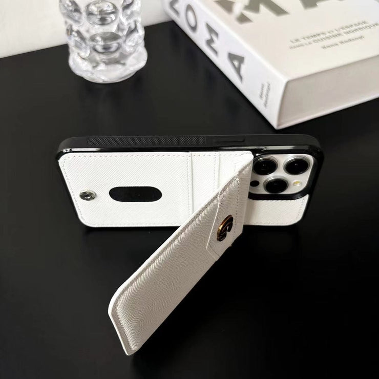 Looopix Eelegant White Leather Prada & Gucci & Hermes iPhone Cover