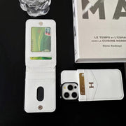 Looopix Eelegant White Leather Prada & Gucci & Hermes iPhone Cover