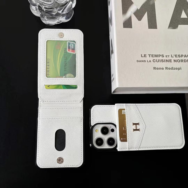 Looopix Eelegant White Leather Prada & Gucci & Hermes iPhone Cover
