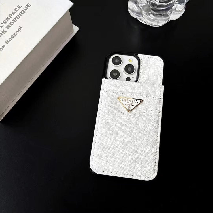 Looopix Eelegant White Leather Prada & Gucci & Hermes iPhone Cover