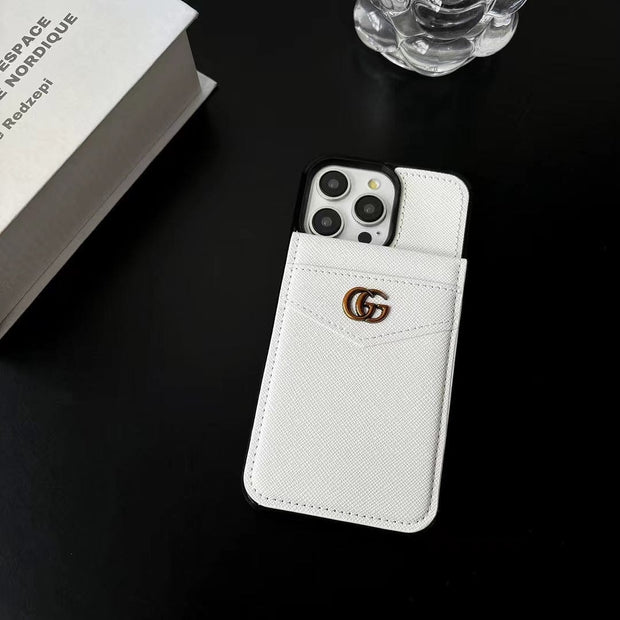 Looopix Eelegant White Leather Prada & Gucci & Hermes iPhone Cover
