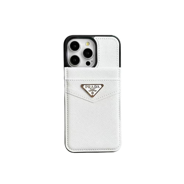 Looopix Eelegant White Leather Prada & Gucci & Hermes iPhone Cover