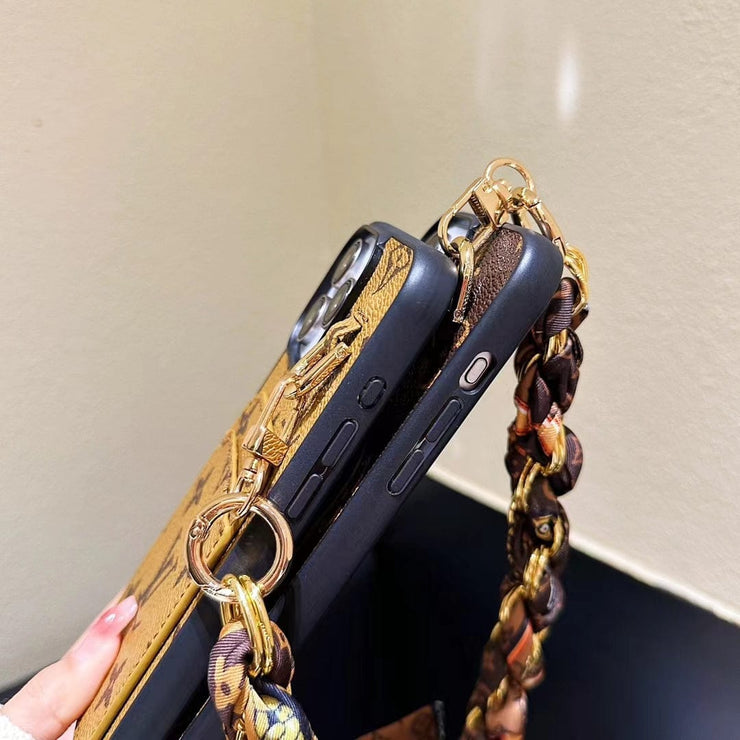 Looopix Elegant Louis Vuitton iPhone Case with Handle & Buit-in Card Holder