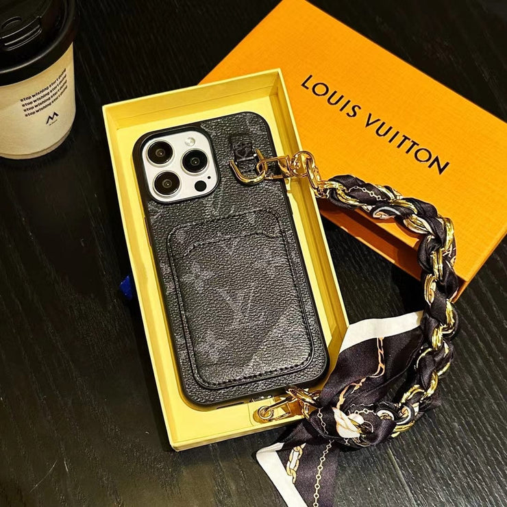 Looopix Elegant Louis Vuitton iPhone Case with Handle & Buit-in Card Holder