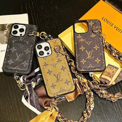 Looopix Elegant Louis Vuitton iPhone Case with Handle & Buit-in Card Holder