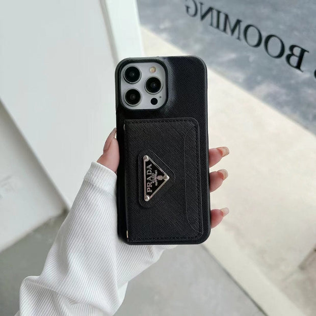 Looopix Elegant Prada iPhone Covers With Integrated Wallet | iPhone 12 to iPhone 16