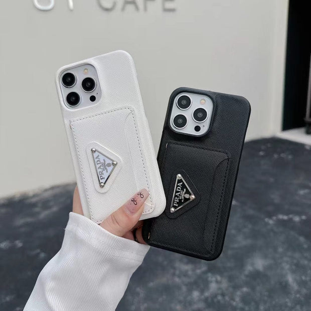 Looopix Elegant Prada iPhone Covers With Integrated Wallet | iPhone 12 to iPhone 16