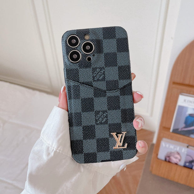 Looopix Famous Louis Vuitton & Gucci Patterns iPhone Cases with Extra Pouch