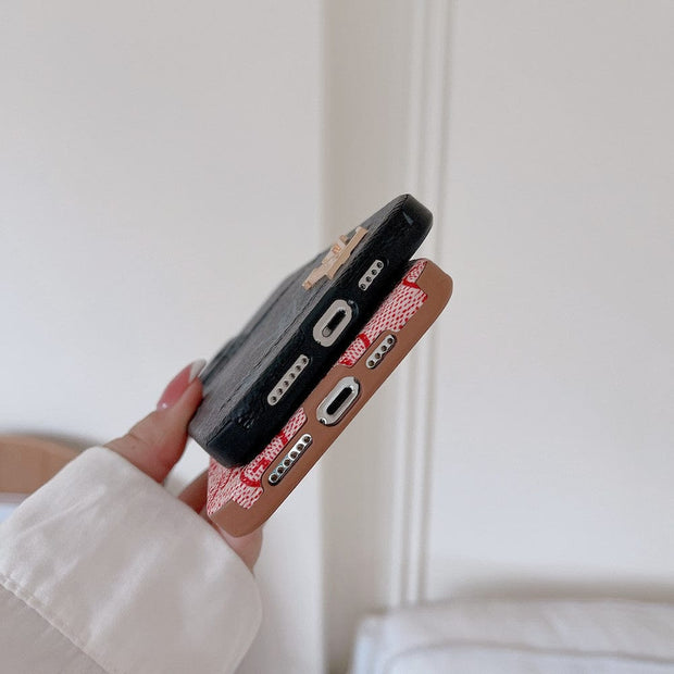 Looopix Famous Louis Vuitton & Gucci Patterns iPhone Cases with Extra Pouch