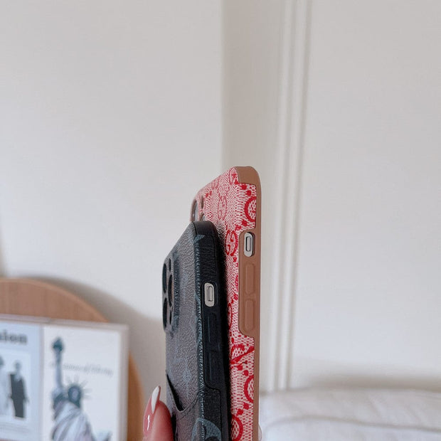 Looopix Famous Louis Vuitton & Gucci Patterns iPhone Cases with Extra Pouch