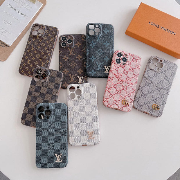 Looopix Famous Louis Vuitton & Gucci Patterns iPhone Cases with Extra Pouch
