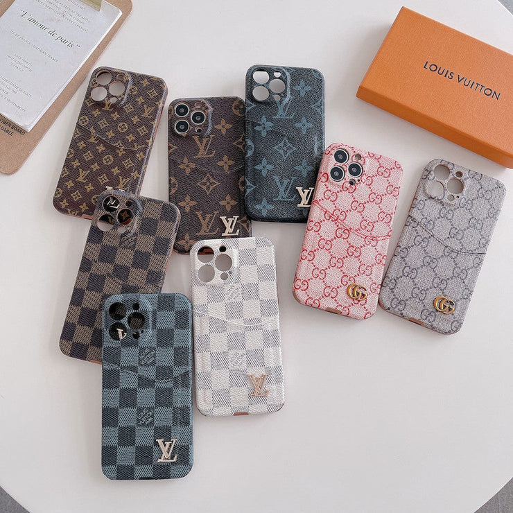 Looopix Famous Louis Vuitton & Gucci Patterns iPhone Cases with Extra Pouch