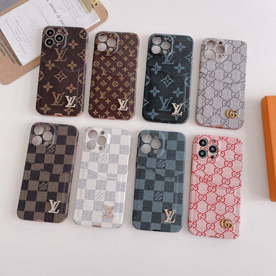 Looopix Famous Louis Vuitton & Gucci Patterns iPhone Cases with Extra Pouch