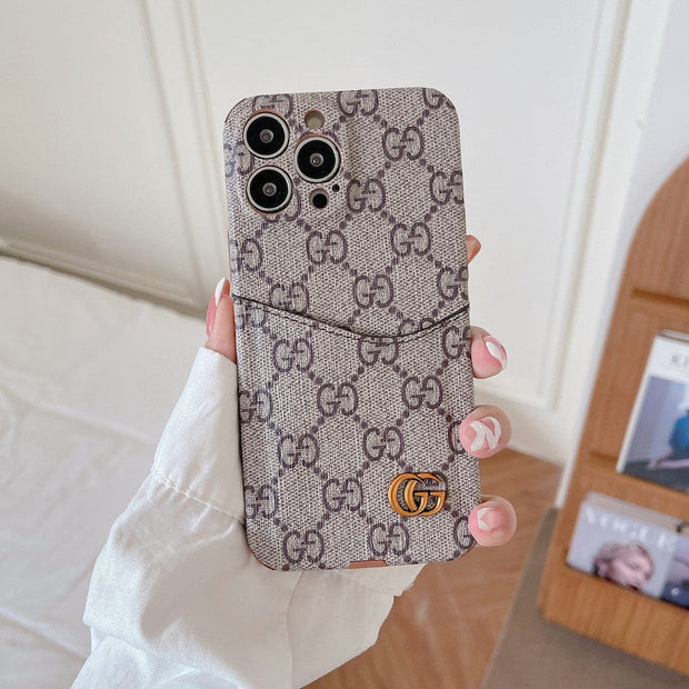 Looopix Famous Louis Vuitton & Gucci Patterns iPhone Cases with Extra Pouch