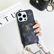 Looopix Fashioned Back Pocket Louis Vuitton iPhone Case | Charming chain holder
