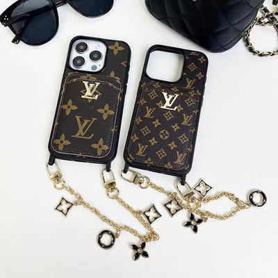 Looopix Fashioned Back Pocket Louis Vuitton iPhone Case | Charming chain holder