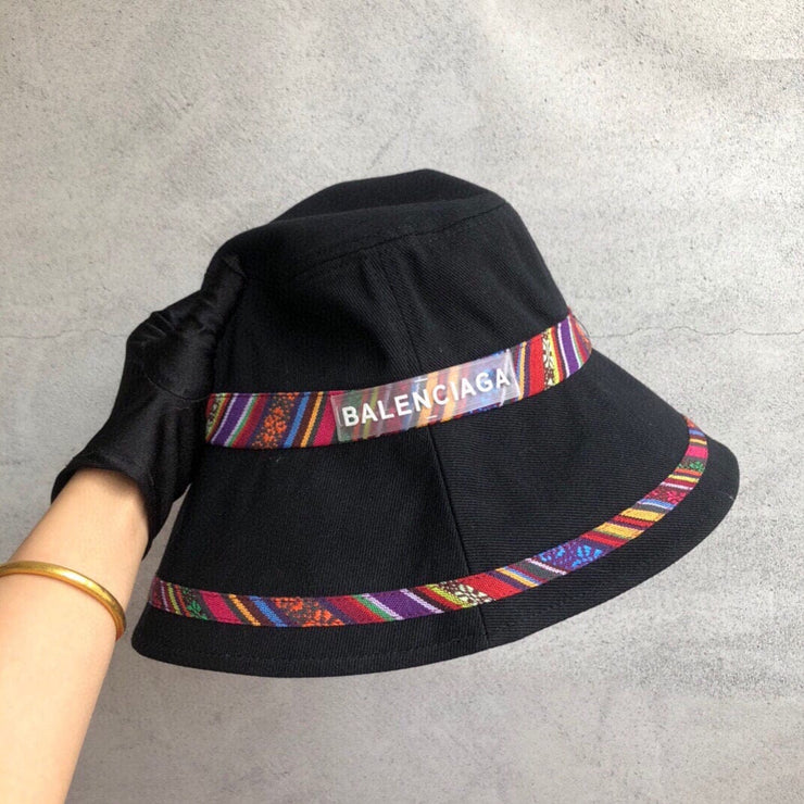 Looopix Fashioned Balenciaga Rainbow Black Bucket Hat