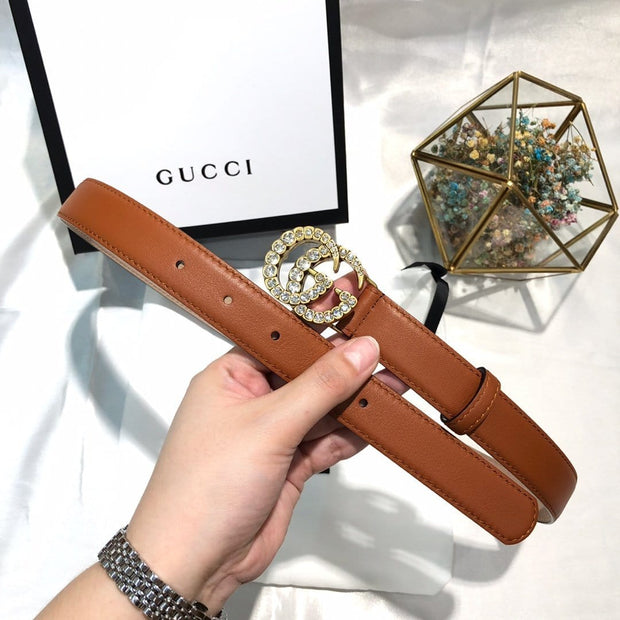 Looopix Fashioned Brown Leather Fashioned Belt for women
