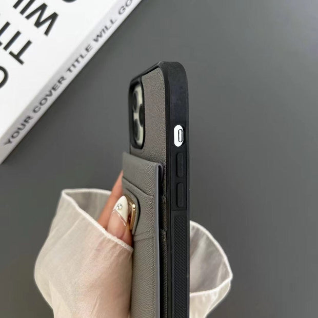 Looopix Fashioned Dikarcci iPhone Cover With Card Holder | iPhone 12 to iPhone 16