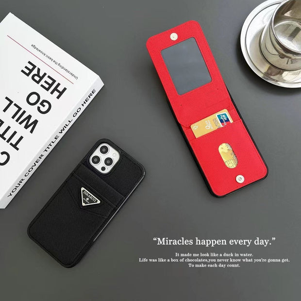 Looopix Fashioned Dikarcci iPhone Cover With Card Holder | iPhone 12 to iPhone 16
