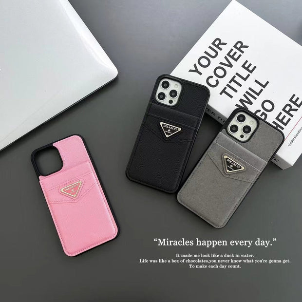 Looopix Fashioned Dikarcci iPhone Cover With Card Holder | iPhone 12 to iPhone 16