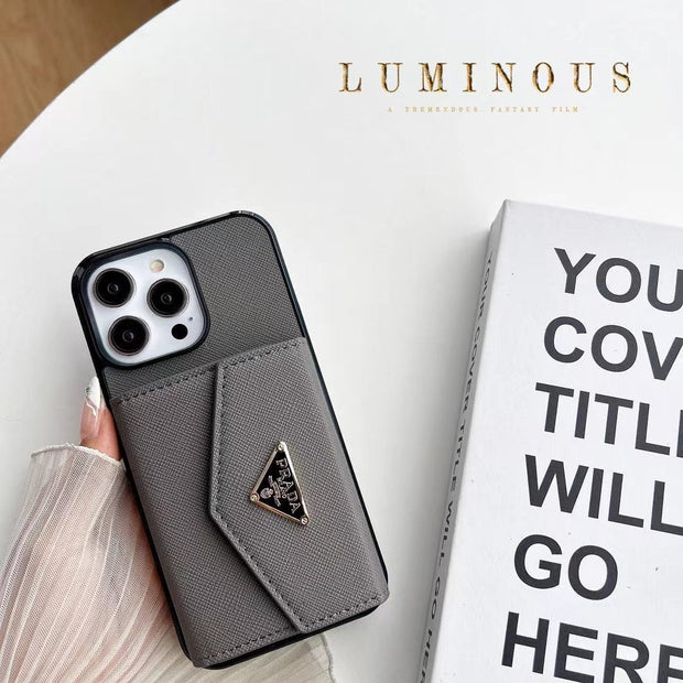 Looopix Fashioned Leather Fabric Prada iPhone Cases | Compatible for iPhone 11 to iPhone 16