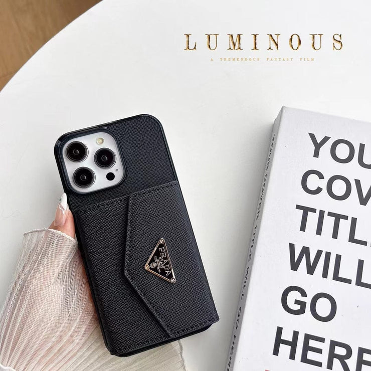 Looopix Fashioned Leather Fabric Prada iPhone Cases | Compatible for iPhone 11 to iPhone 16