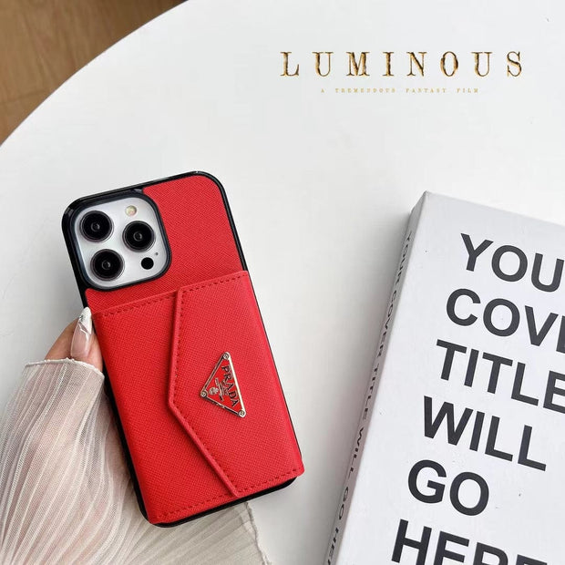Looopix Fashioned Leather Fabric Prada iPhone Cases | Compatible for iPhone 11 to iPhone 16