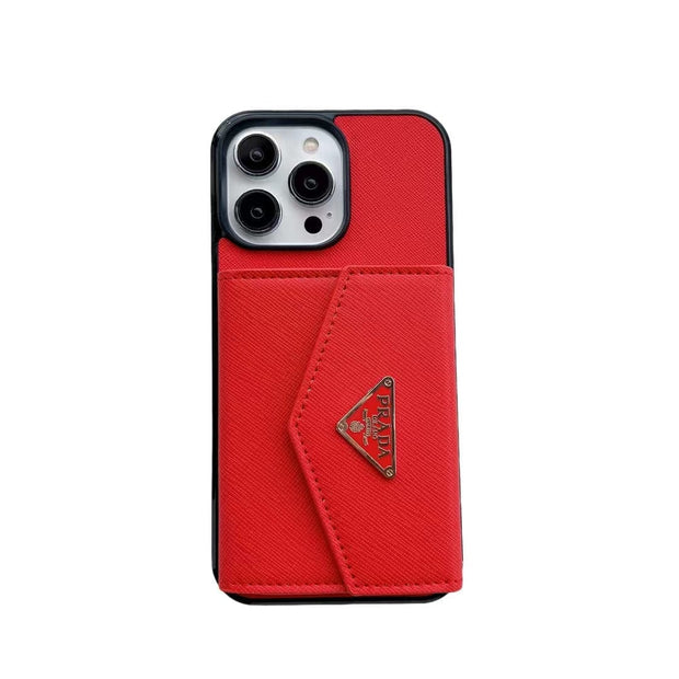 Looopix Fashioned Leather Fabric Prada iPhone Cases | Compatible for iPhone 11 to iPhone 16