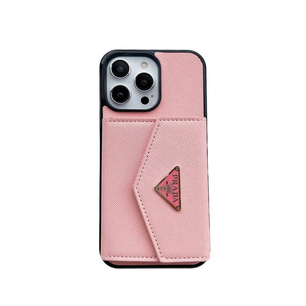 Looopix Fashioned Leather Fabric Prada iPhone Cases | Compatible for iPhone 11 to iPhone 16